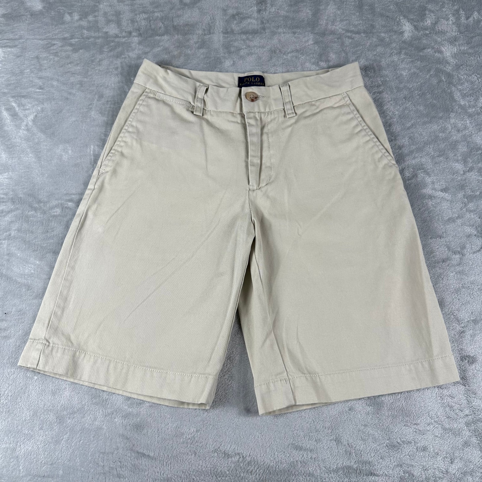 Polo Ralph Lauren Chino Shorts Boys 12 Beige Khaki Preppy Classic Preppy